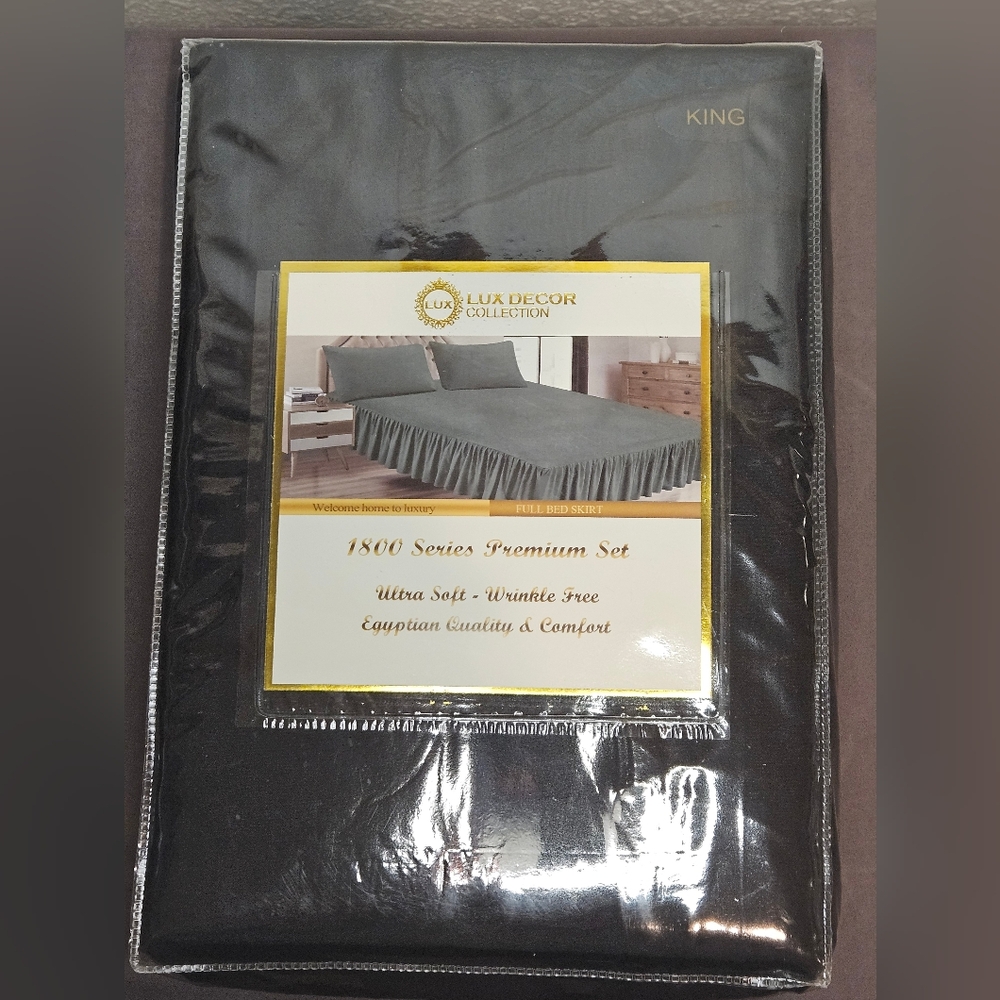 Black Bedding Skirt King Size